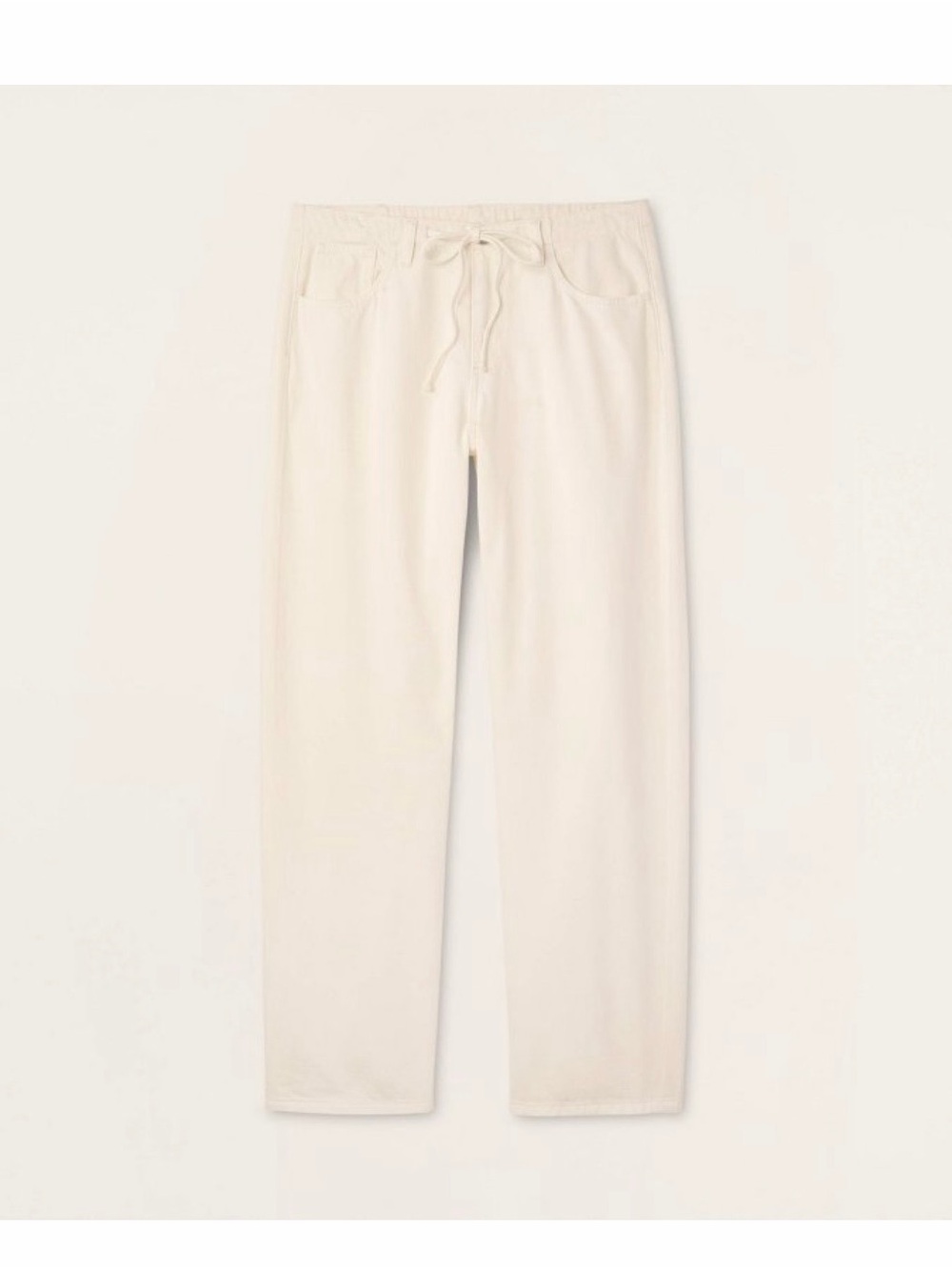 Parke x Target Cream Mid-Rise Drawstring Baggy Jeans - Picture 4 of 6